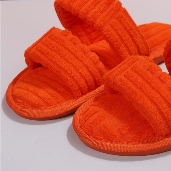 Shoes - NEON orange slippers